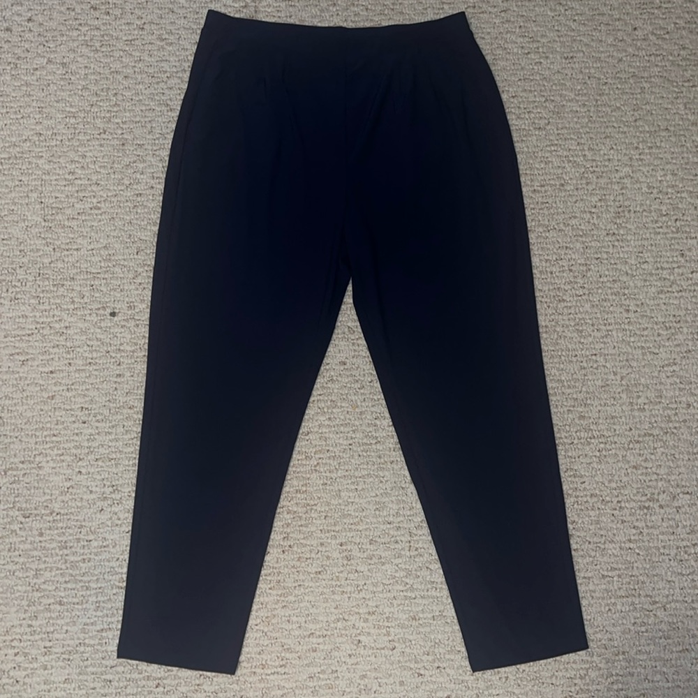 Navy trousers (no button or zipper)